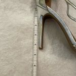 Zigi Soho Blaker Sz 7.5 High Heel Silver Patent strappy 4" heel back zipper Photo 4