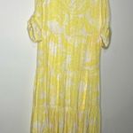 Chico's Chico’s tiered paisley maxi dress yellow white size 8/10P spring Easter wedding Photo 2