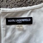 Karl Lagerfeld  Paris Laser-Cut Lace Fit & Flare Dress Photo 3