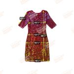 BCBGMAXAZRIA  Women's S Red Ombré Sequin Mini‎ Dress Short Sleeve Party Cocktail Photo 3