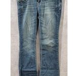 Vanity Women’s Low Rise Curvy Bootcut Stretch Jeans, Medium Wash, Size 28x31" Blue Photo 0