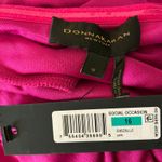 Donna Karan One Shoulder Long Sleeve Evening Gown Pink Size 16 Formal Dress Photo 8