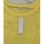 Soft Surroundings Yellow Garden Wall Pointelle Jacquard Sweater Size XS 2-4 NEW Photo 2
