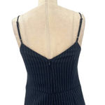 Anthropologie The Essential Jumpsuit Pinstripe Sleeveless Navy Blue Size US 0 Photo 7