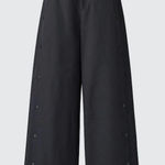 Uniqlo NEW  Women Black Snap-Side Pants 27 W Casual Wide Leg Side Button Trousers Photo 0