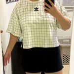 Adidas White Boxy Crop Top Photo 5