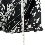 ICE Vtg Y2K Silk Maxi Dress 12 Black White Chiffon Floral Romantic Whimsygoth Photo 8