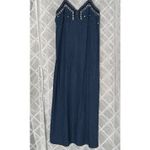 Jean Dress 6 8 Maxi Western Modest Trad Wife Country Prairie Cottagecore Blue Photo 1