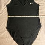 PINK - Victoria's Secret  Black Bodysuit Size M Cotton Stretch One-Piece Photo 9