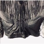 Vintage Genuine Black Leather Fringe Biker Motorcycle Jacket SZ L Size L Photo 7