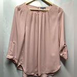 Be cool . Sheer blush pink blouse. Size Large Photo 6
