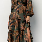 Baltic Born  Maxi Dress Dark Green and Amber Floral  Photo 0