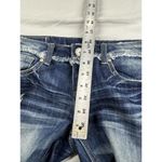 Almost Famous Capri Jeans Size 7 Distressed Cuffed Hem Fringe Detail Whistering Photo 5