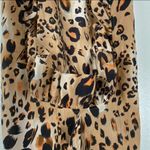 ALPHA OMEGA Animal Print High Ruffled Cutout Top, Size Small Photo 2