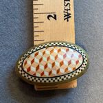 Geometric Brooch Vintage 80’s ukranium easter egg Gold Photo 3