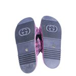 Gucci GG Print Platform Slides Sandals 10.5 Purple Black Luxury Designer Y2K 90s Photo 7