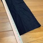 Nine West Womens Size XS Crop Pants Black Linen Blend Wide Leg Drawstring Waist Photo 3