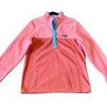 Columbia NWOT orange colorblock fleece quarter snap pullover large Photo 0