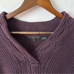 Jeanne pierre Jean Pierre cotton purple sweater heavy 3X women’s cable knit plum fall winter Photo 3