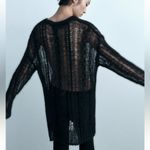 ZARA SALE‼️ NWT-  BLACK OPENWORK CABLE KNIT SWEATER SIZE XS-S Photo 2