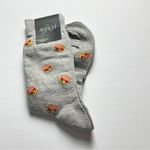 J.Crew Theme Graphic Logo Sandwich Design crew Style Socks NWT Photo 6