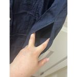 Sahara SHIRT DRESS TEXTURED Viscose Button Up Bubble Hem Dress BLUE NAVY SZ S Photo 6