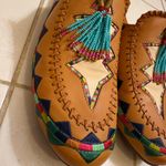 Farm Rio  | Tan Beaded Leather Mules Photo 4