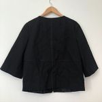 Chico's 0 Short 3/4 Sleeve Jacket Solid Black Cropped Work Office Blazer 4 / 6 Photo 8