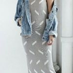 Callahan Knit Wear Low Back Sleeveless Dress Stretch Sweater Fabric Size Small Gray Photo 1