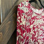 Kaileigh Floral Print Dark Pink Dress Size Small Photo 9