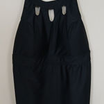 Septangle Swim Top Women 18 Black Cutout Strappy Tankini Swimwear Beach Poolside Photo 0