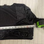 SKIMS Velvet Crop Top Logo 2X Soot Black Plus Size Logo Burnout Open Bust Photo 7