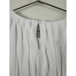 Madewell NWT  Sleeveless Crewneck Bubble Top White Sz XXL Pleated Cotton Blouse Photo 5