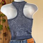 Lululemon Ebb to Street Cropped Racerback Tank Top Size 2 Speckled Blue Gym Yoga Photo 3