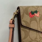 Coach Travel Envelope Wallet In Signature Canvas With Strawberry Print CB609 Photo 4