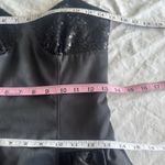 Betsey Johnson Y2K  Womens Top Sz XS Black Satin Corset-Style Sequin Gothic Edgy Photo 13