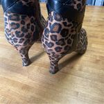 Annie Griffin Annie Leopard Print Heeled Boots with Black Straps Photo 4