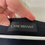 Lane Bryant NWOT‎  women’s black knit v-neck scoop dotted hem sweater blouse Photo 3