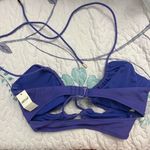 Aerie NWT Cut Out Halter Bandeau Bikini Top in Poet Photo 5