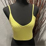 Free People 🍒 YELLOW KNIT CROPPED TANK TOP SIZE SMALL🍒 Photo 0