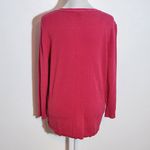 New York and Company Hot Pink Cardigan Sweater Size Large Photo 4