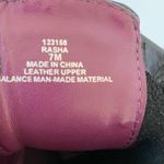 Michael Shannon  Rasha black leather heeled buckle moto ankle boots size 7 Photo 11