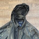 Vintage Duckster Windbreaker Jacket Hidden Hood Size Large Retro White Photo 13