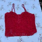 Vintage 90s Inner Most sheer babydoll Red lingerie top size large Valentines Photo 0