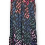 Vintage Winter Sun Multicolor Abstract Print Elastic Waist Maxi Skirt Size Large Black Photo 4