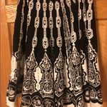 Carol Little Unique Full Circle Skirt Black White Bling Sz 10 Embellished Whimsy Photo 3