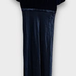 CDC Evening Vintage Formal Dress Floor Length Prom Velvet Bedazzled Size 10 Blue Photo 0