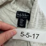 Nicole Miller  Cardigan Womens Medium‎ Grey Open Front Knit Sweater Pockets Photo 2