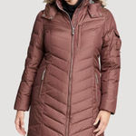 Eddie Bauer Sun Valley down fill puffer jacket size M dusty rose Photo 0