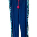 Vera Bradley Blue Saffron Palazzo Pants Paisley Stretch Hippie Soft Pants med Photo 1